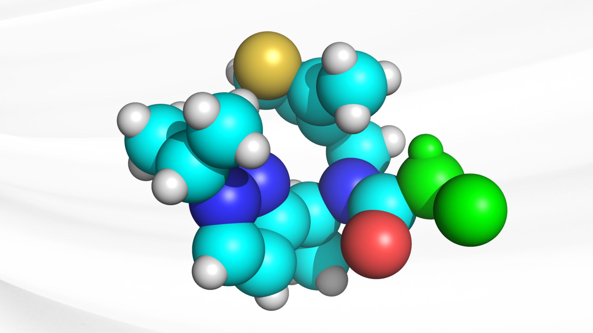 Graphic render of a covalent compound